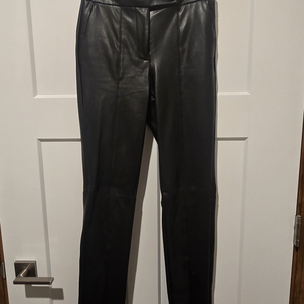 Maeve Anthropologie Size 2 Black Faux Leather Pants